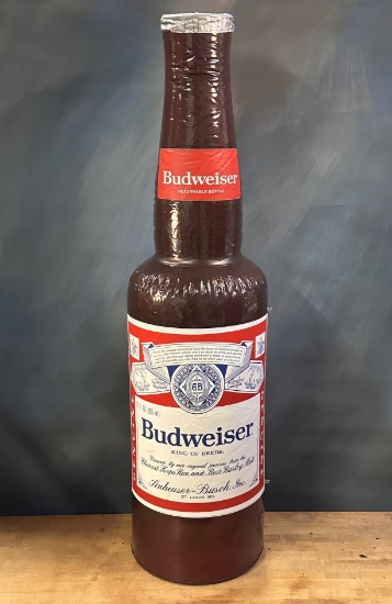 Vintage Huge Inflatable Budweiser Bottle (Advertising Collectible)