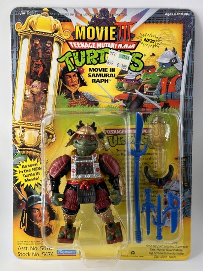 1992 TMNT/Teenage Mutant Ninja Turtles Playmates Movie III Samurai Raph Action Figure