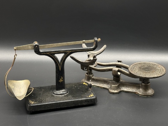 Brown & Sharp Mfg. Co. and Antique Cast Iron Standard Merchart Balance Scales