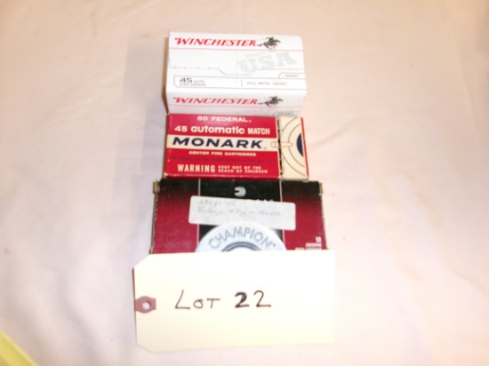 45 Cal Ammo 3- Boxes