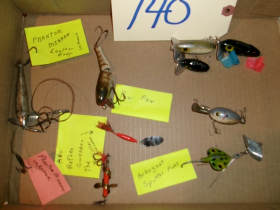 Paw Paw Phanton Minnow (Leather), Fred Arbogast Jitter Bug Lures