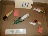 Hedon Crab Wigglers (Wood 1920's), Shakespeare Swimming Mouse (Wood), Malik Frog (1955)