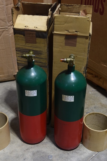 Lot of 2 Fire Extinguishing Agent Bottles
