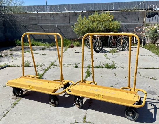(2) Metal Drywall Cart Dolly Service Cart -No Reserve-