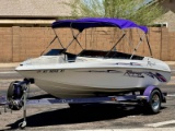 1996 Reinell Rampage 19ft V8 Open Bow Boat Hull# RNA90703B696 with 1996 VMCB Single Axle Trailer
