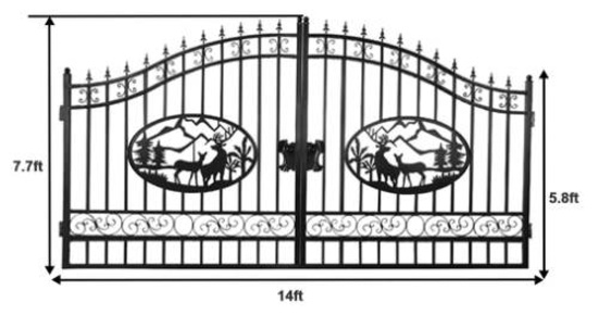 New 2025 Greatbear 14ft Bi-parting Iron Gate