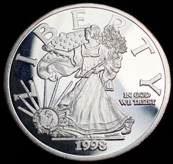 1998 Proof Silver Walking Liberty Design IAN