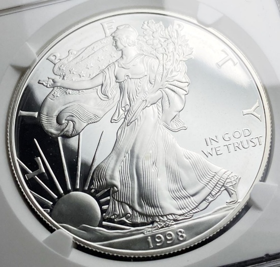 1998-P Proof American Silver Eagle NGC PF69 Ultra Cameo