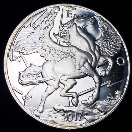 2017 1 ozt Freedom Pegasus Silver Round