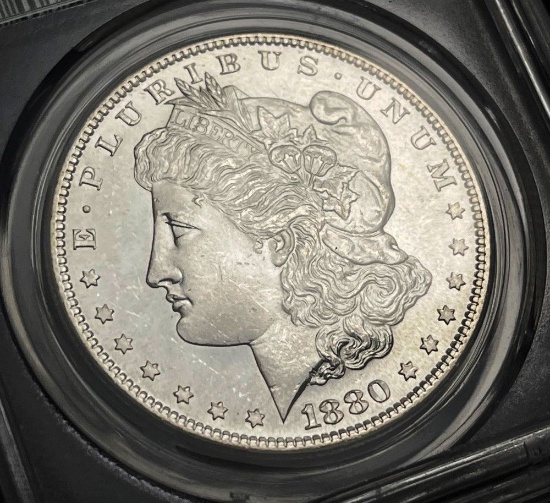 1880-S Morgan Silver Dollar PCGS MS63 OGH