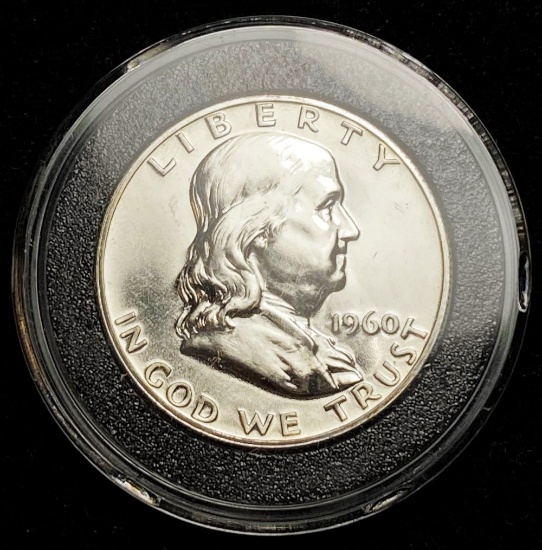 Proof 1960 Franklin 90% Silver Half Dollar
