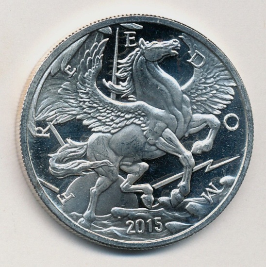 2015 1 ozt Freedom Pegasus Silver Round