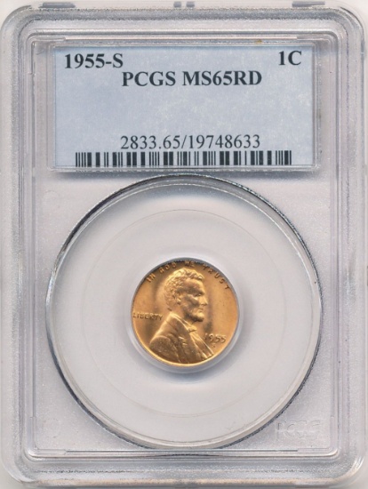 1955-S One Cent PCGS MS65RD