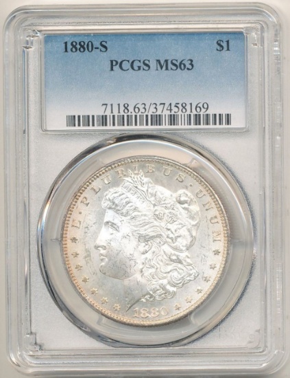 1880-S Morgan Silver Dollar PCGS MS63