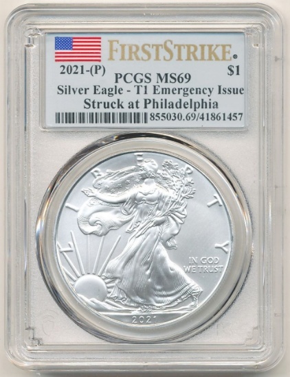2021-P American Silver Eagle PCGS MS69