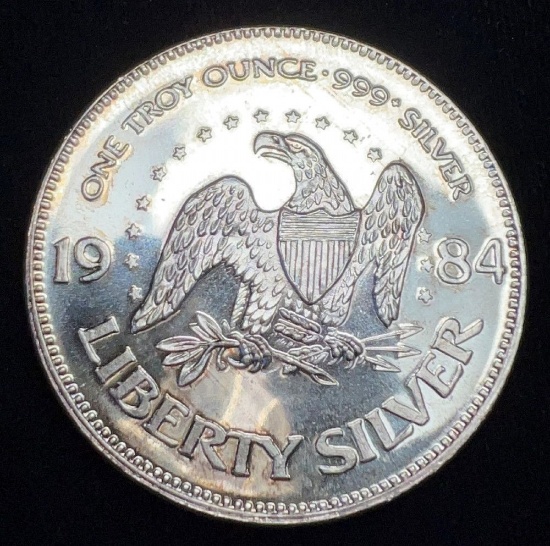 1984 Proof A-Mark Liberty Silver 1 oz