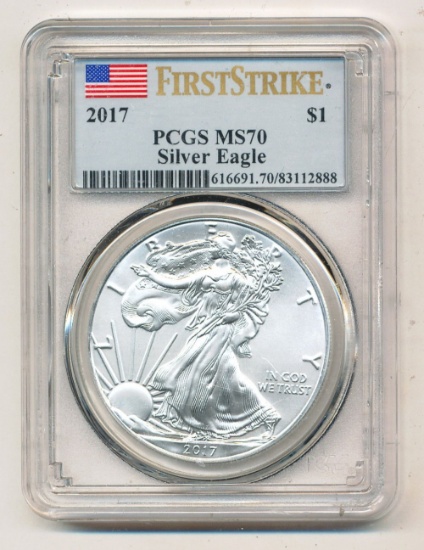 2017 First Strike American Silver Eagle PCGS MS70