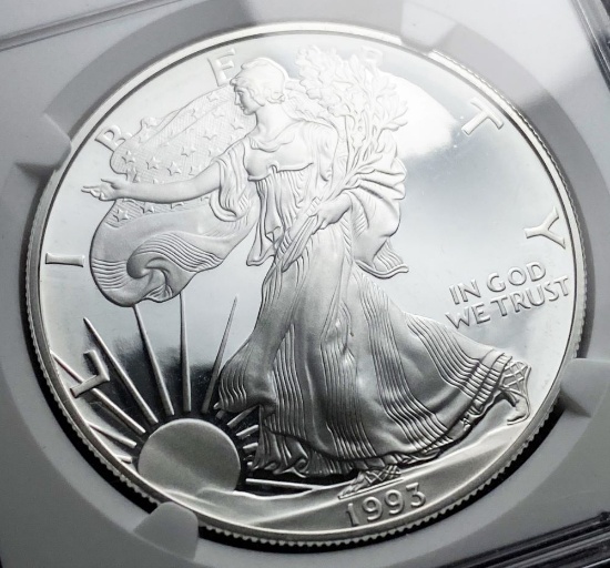 1993-P Proof American Silver Eagle NGC PF69 Ultra Cameo