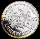 1983 Life Liberty Happiness 1 oz Silver