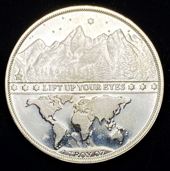 Talent Lift Up Your Eyes 1 ozt Silver Round