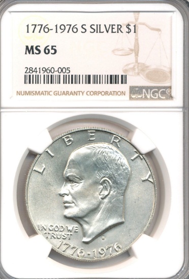 1976-S Bicentennial Silver Eisenhower Dollar MS-67 NGC