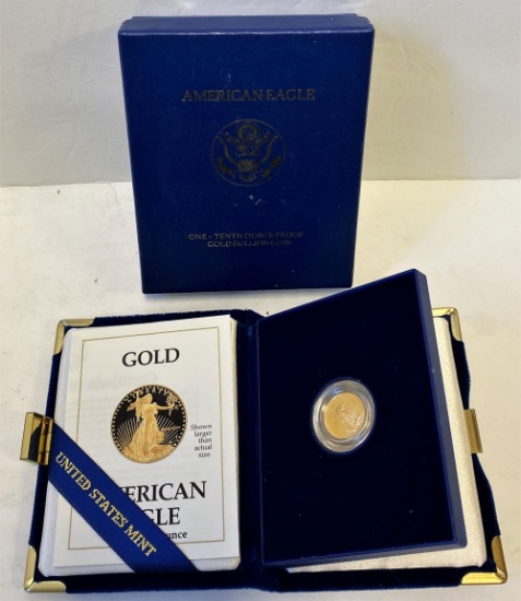 Proof $5 Gold Eagle MCMLXXXIX 1/10th ozt (1989) w/ OGP