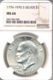 1976-S Bicentennial Silver Eisenhower Dollar MS-67 NGC