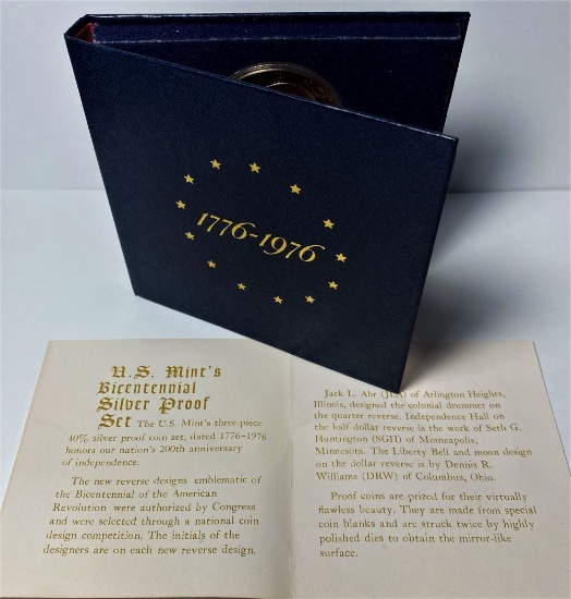 1976-S United States Bicentennial Silver Proof Set (3-Coins)