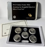 2012 United States Mint America The Beautiful Quarters Silver Proof Set (5-coins)
