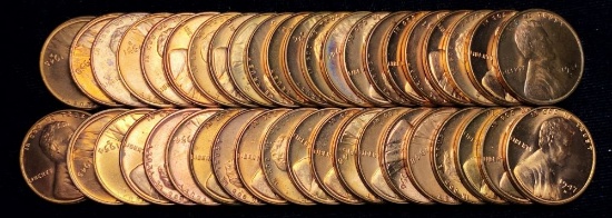Roll (42-coins) 1944-1958 Lincoln Cent