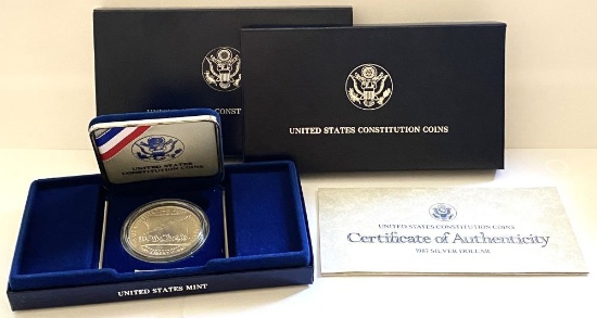 1987 U.S. Constitution 200th Anniversary Silver Dollar