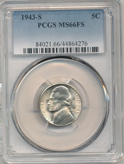 1943-S Jefferson Nickel PCGS MS66FS