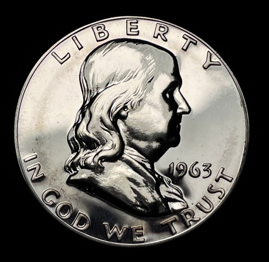 1963 High Grade Franklin Silver Half Dollar Proof