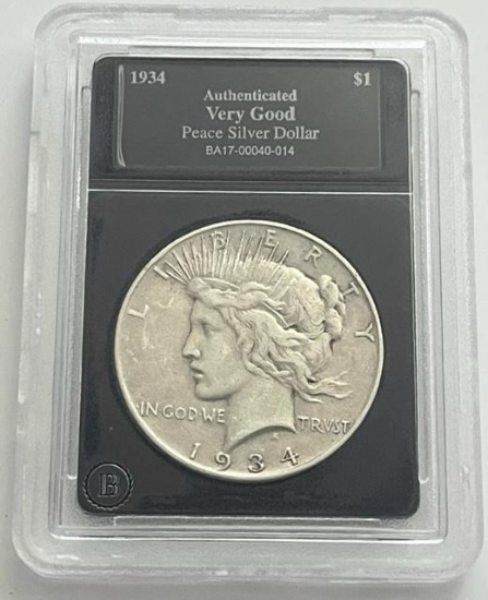 1934 Peace Silver Dollar (Very Good)