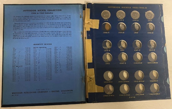 Jefferson Nickels 1938-1964 (Incomplete)