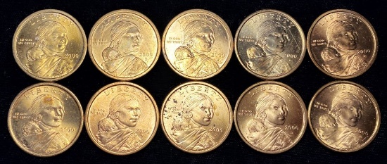 Mostly Uncirculated 2000-D Sacagawea (10-Coins)