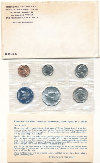 1965 United States Assay Office Set (5-coins)