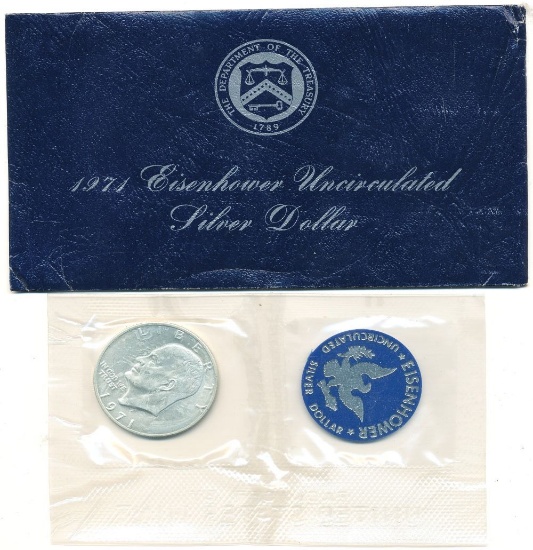 1971 Eisenhower Uncirculated Silver Dollar