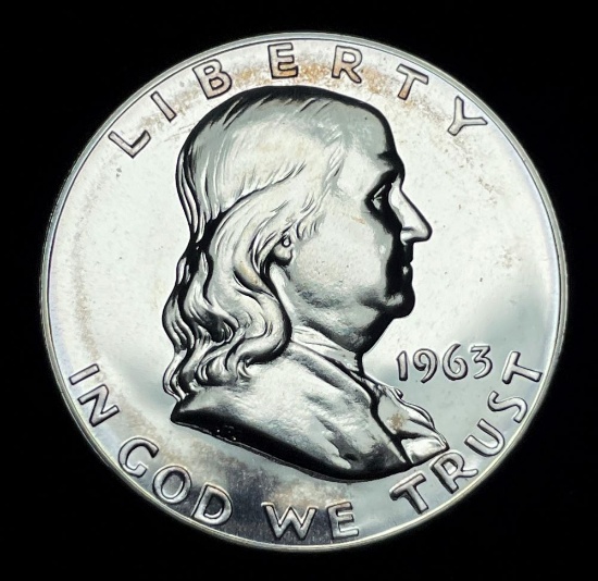 1963 High Grade Franklin Silver Half Dollar Proof