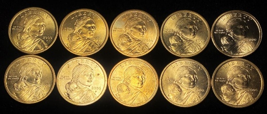 Mostly Uncirculated 2000-P Sacagawea (10-Coins)
