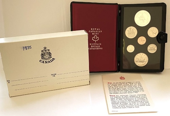 1975 Royal Canadian Mint Double $1 Proof 7-Coin Set OGP