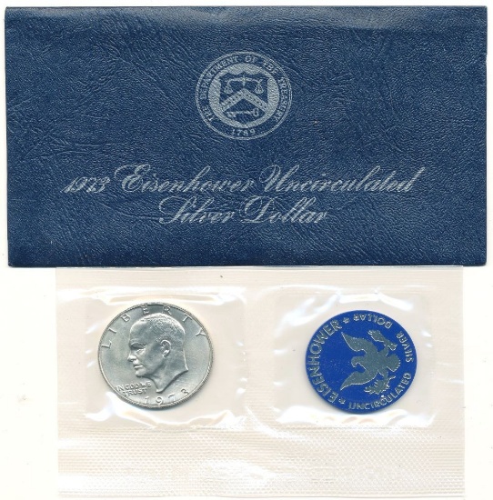 1973 Eisenhower Uncirculated Silver Dollar