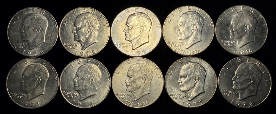 1971-1978 Eisenhower Ike Dollar (10-Coins)