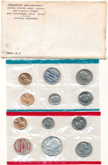 1968 United States Assay Office Set (10-coins)