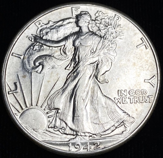 1942 Walking Liberty Half Dollar AU/BU
