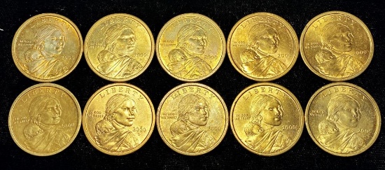 Mostly Uncirculated 2000-D Sacagawea (10-Coins)