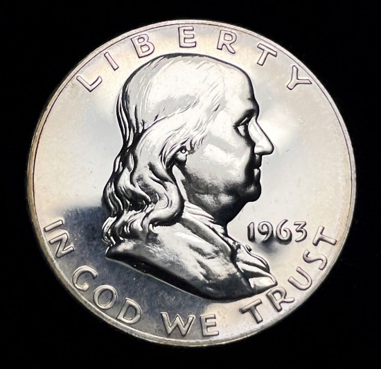 1963 High Grade Franklin Silver Half Dollar Proof