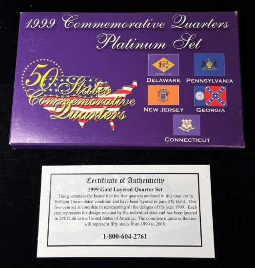 1999 United States Commemorative Quarters Platinum Set