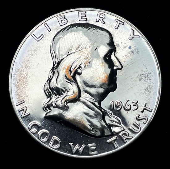 1963 High Grade Franklin Silver Half Dollar Proof