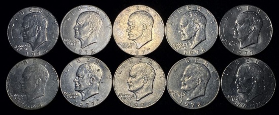 1972-1978 Eisenhower Ike Dollar (10-Coins)
